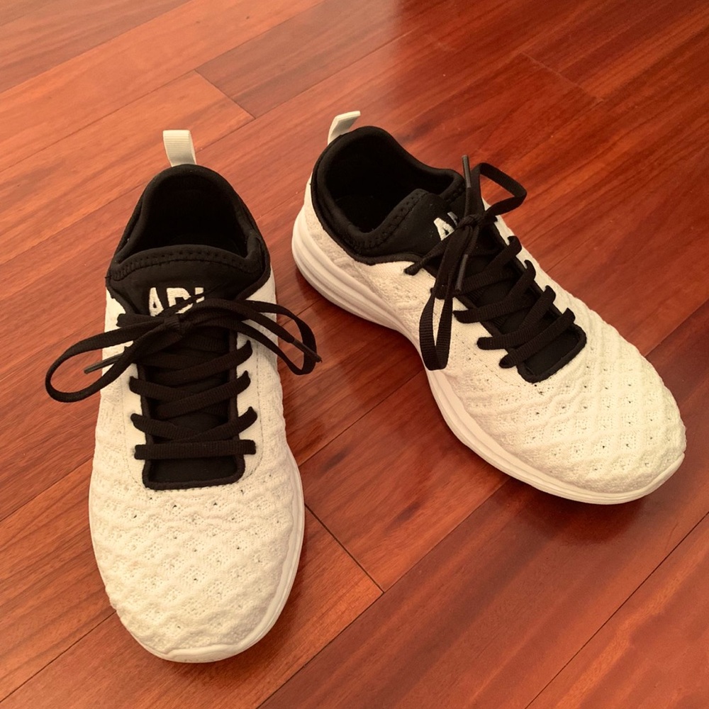 White APL sneakers. Barely used. Extremely soft. Size 6
